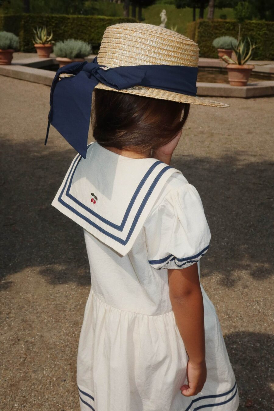 Konges Slojd Kapelusz Słomkowy Allie Sailor Navy Blazer - obrazek 9