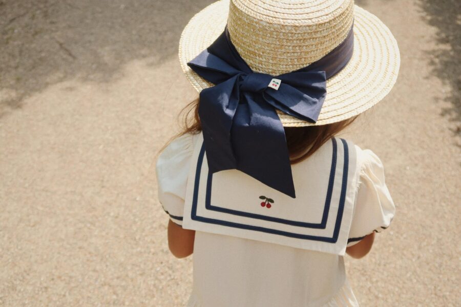 Konges Slojd Kapelusz Słomkowy Allie Sailor Navy Blazer - obrazek 4