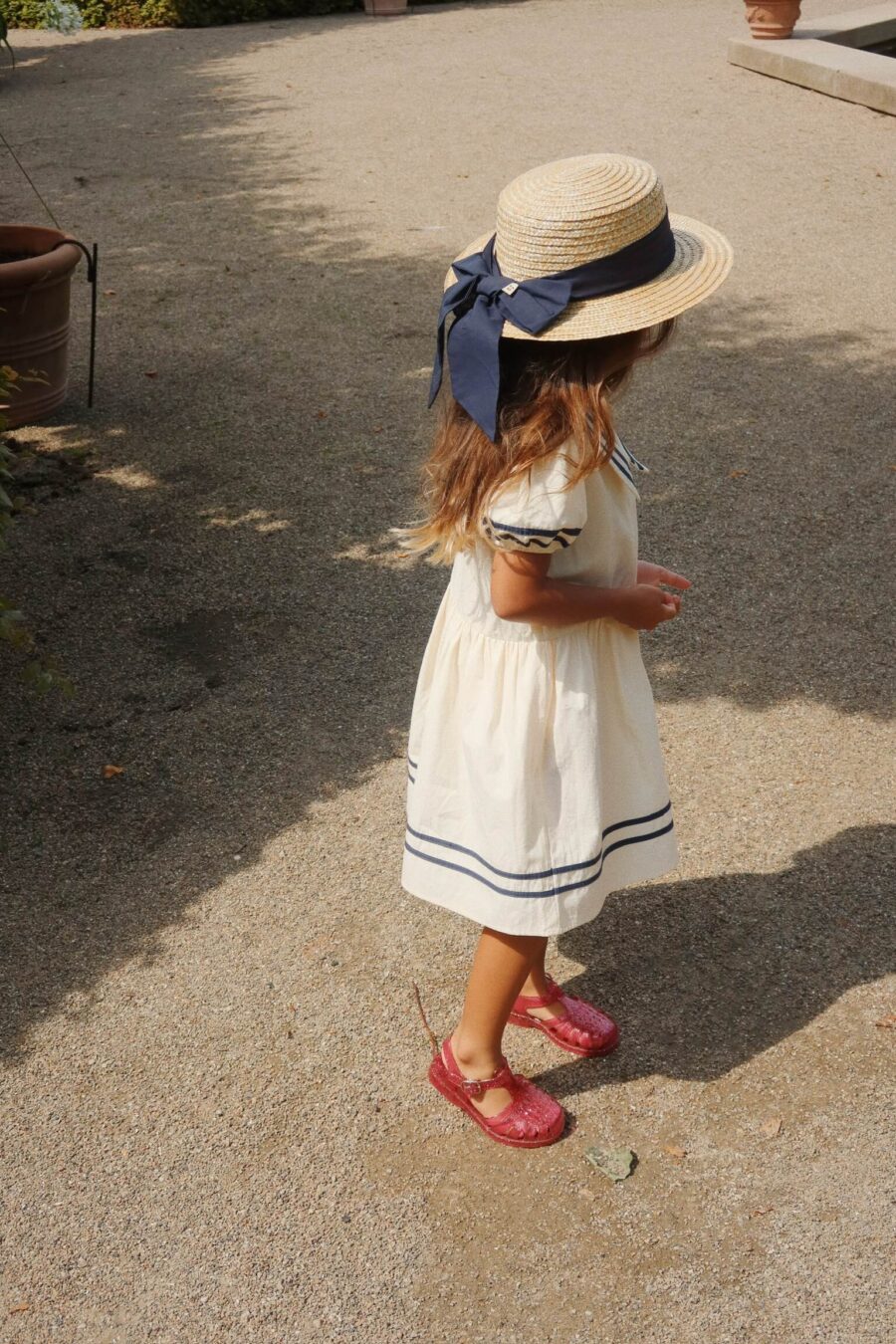 Konges Slojd Kapelusz Słomkowy Allie Sailor Navy Blazer - obrazek 7