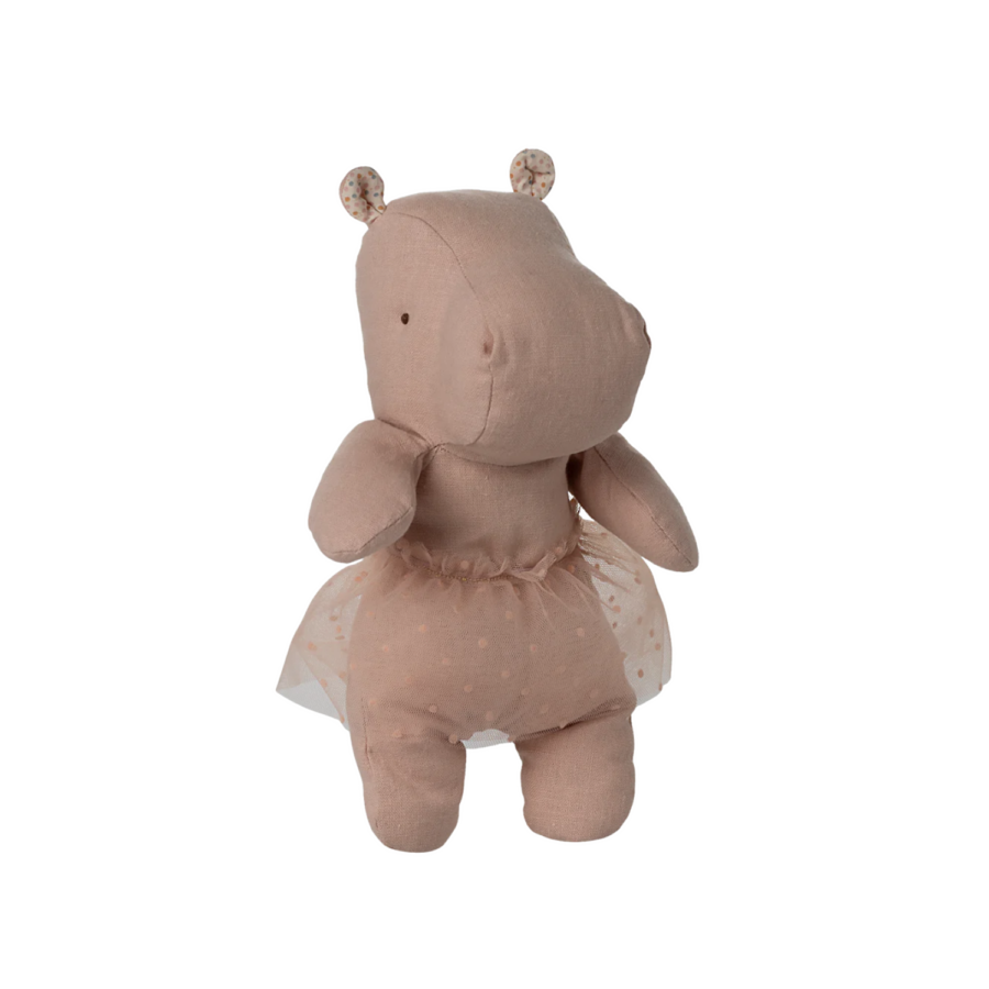 Maileg Przytulanka Safari Friend Hippo ze spódniczką Small Różowy