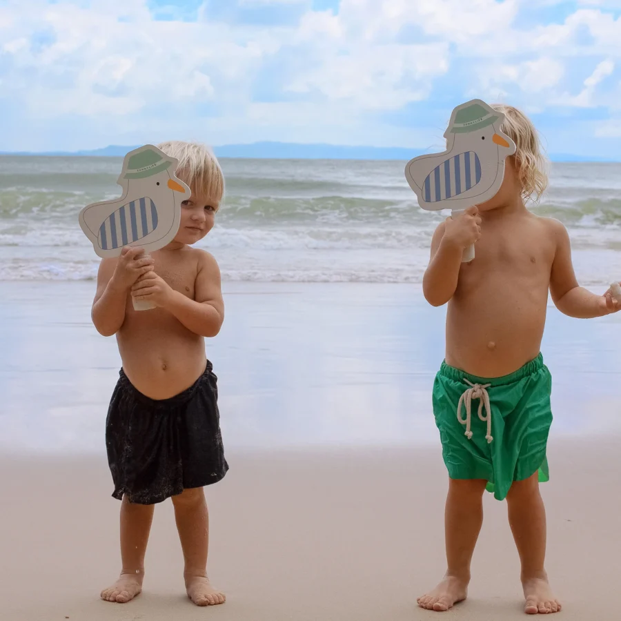 Sunnylife Dziecięce Rakietki Plażowe Na Rzep – Blue Stripe - obrazek 4