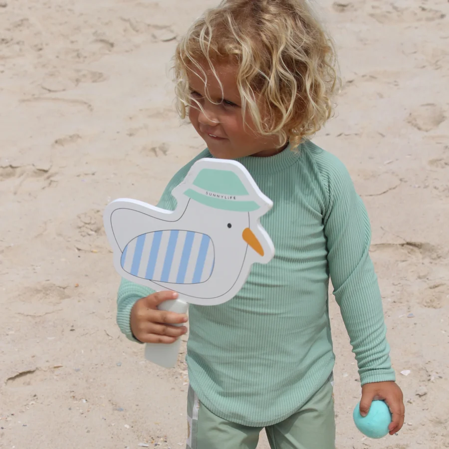 Sunnylife Dziecięce Rakietki Plażowe Na Rzep – Blue Stripe - obrazek 5