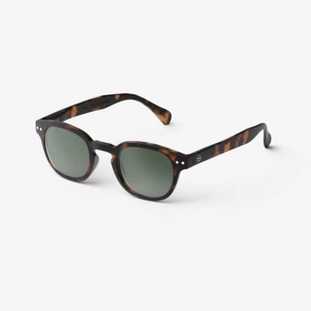 Izipizi Okulary Przeciwsłoneczne #C Tortoise Green Lenses