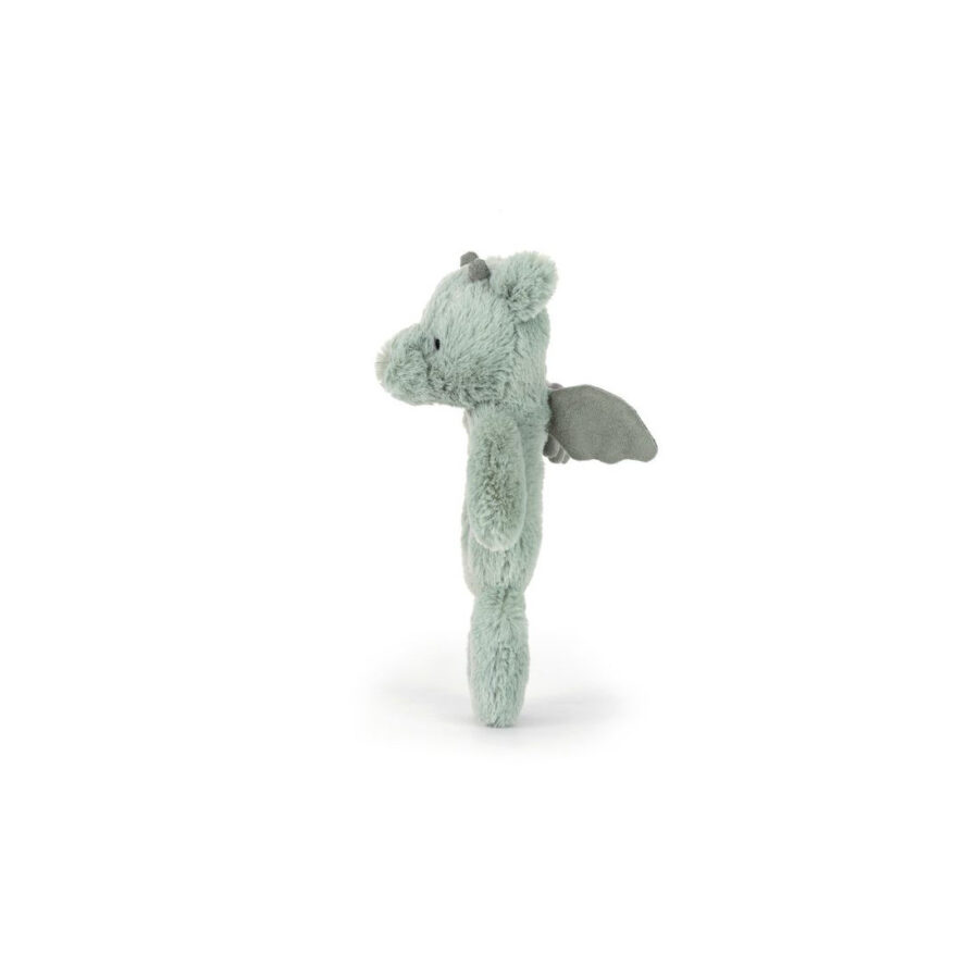 Jellycat Smok Grzechotka Miętowo-Szara 18 cm - obrazek 4