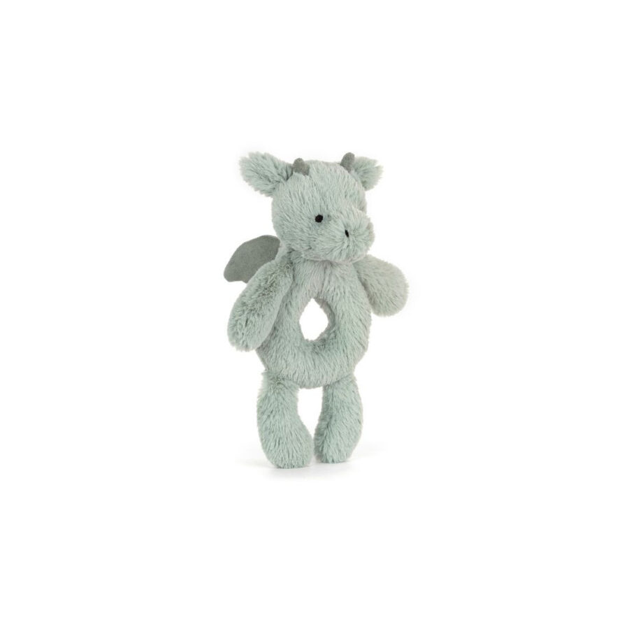 Jellycat Smok Grzechotka Miętowo-Szara 18 cm