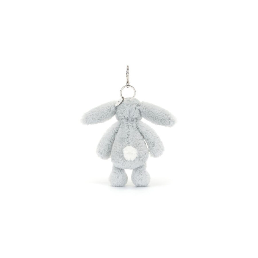 JellyCat Breloczek Króliczek Srebrny 18 cm - obrazek 2