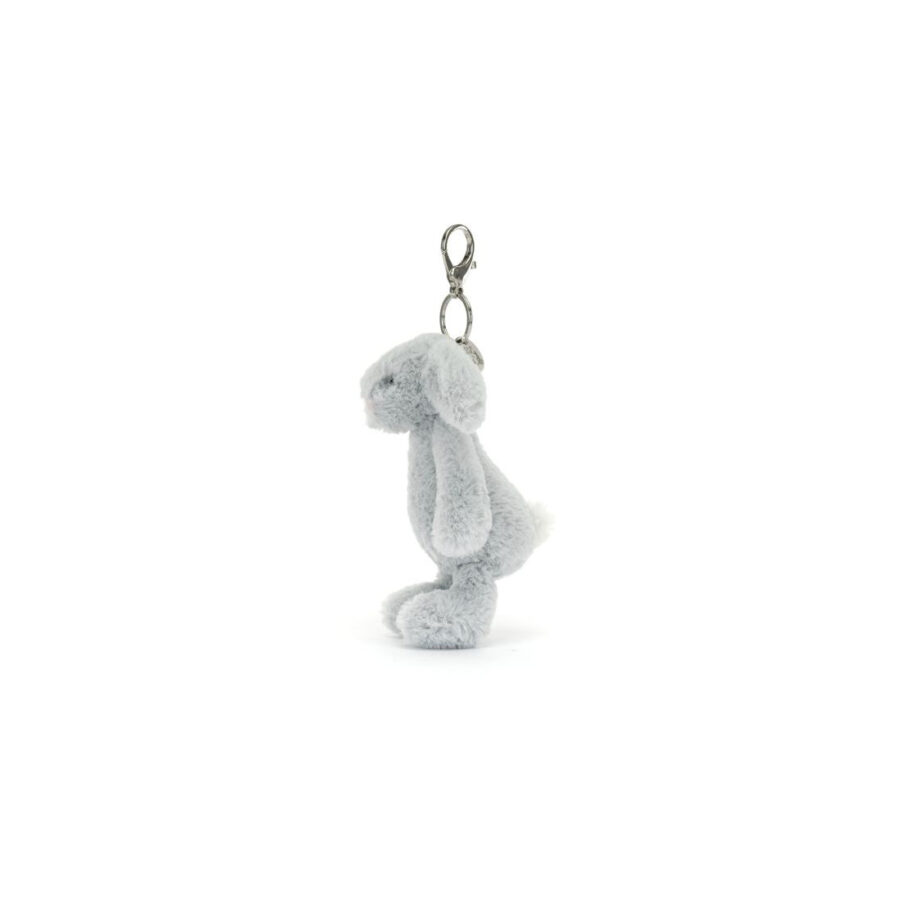 JellyCat Breloczek Króliczek Srebrny 18 cm - obrazek 3