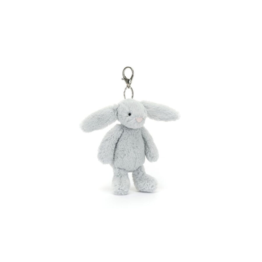 JellyCat Breloczek Króliczek Srebrny 18 cm - obrazek 4