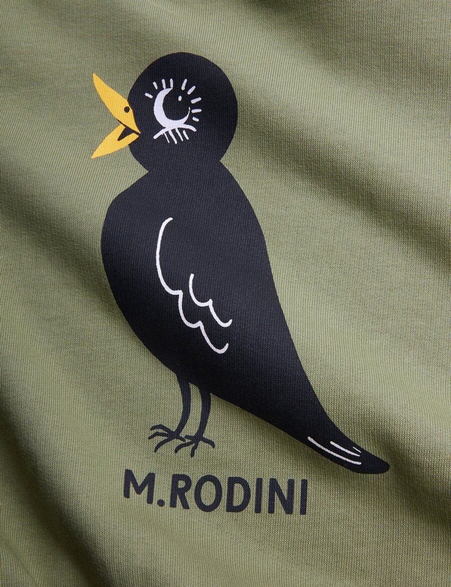Mini Rodini Bluza Blackbird Green - obrazek 5