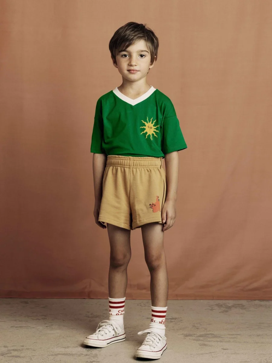 Mini Rodini Krótkie Spodenki Camp Rodini Beige - obrazek 3