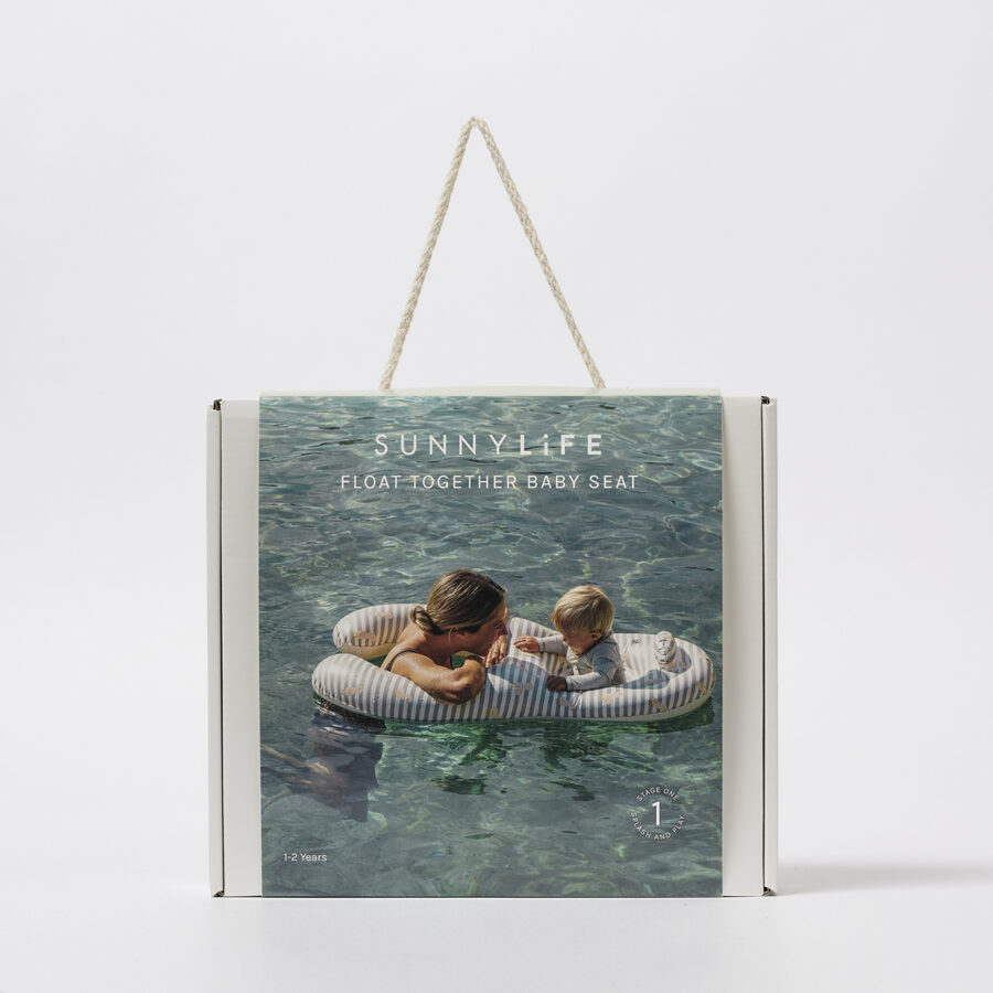Sunnylife Pływający Fotelik Dla Niemowląt Duck Sage Stripe - obrazek 6