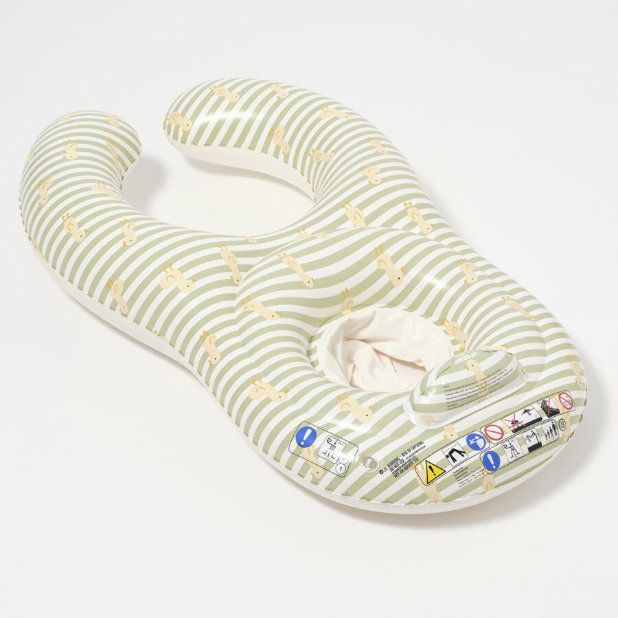 Sunnylife Pływający Fotelik Dla Niemowląt Duck Sage Stripe - obrazek 5