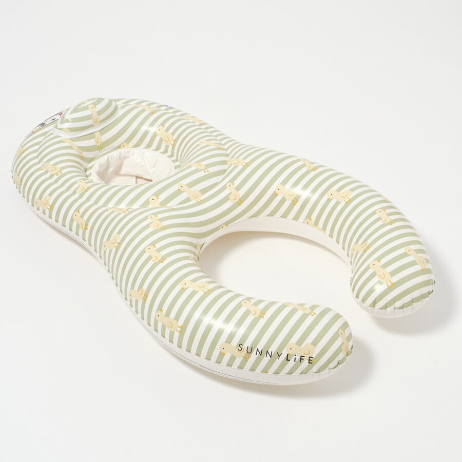 Sunnylife Pływający Fotelik Dla Niemowląt Duck Sage Stripe