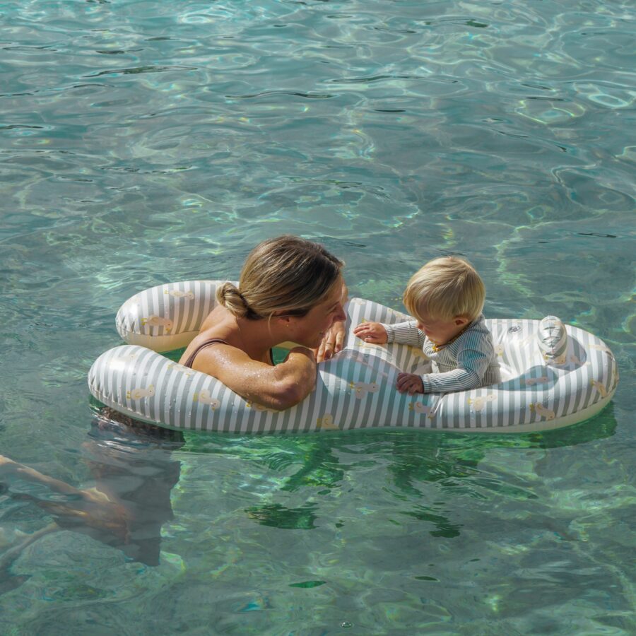 Sunnylife Pływający Fotelik Dla Niemowląt Duck Sage Stripe - obrazek 9