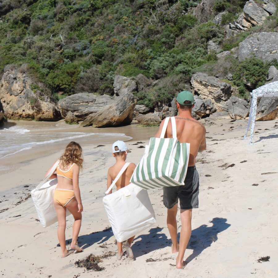 Sunnylife Torba Plażowa – Oliwkowe Pasy - obrazek 6
