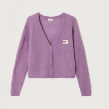 American Vintage Kardigan Damski Nenybay Violette