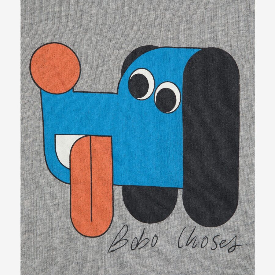 Bobo Choses Bluza Doggy Mate Heather Grey - obrazek 2