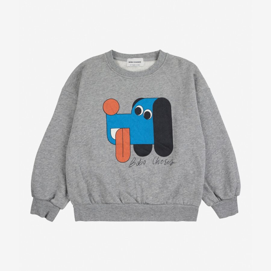 Bobo Choses Bluza Doggy Mate Heather Grey