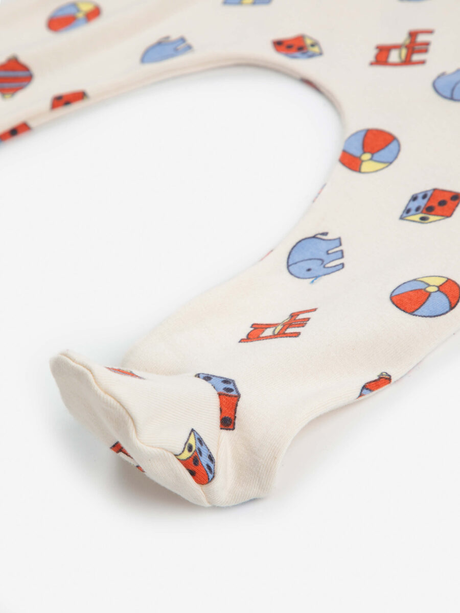 Bobo Choses Legginsy Toys All Over Ze Stópkami Off White - obrazek 3