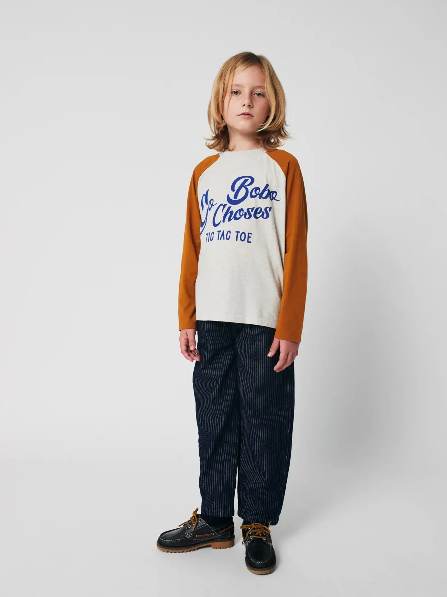 Bobo Choses Longsleeve Go Bobo Ranglan Sleeves Brown - obrazek 4