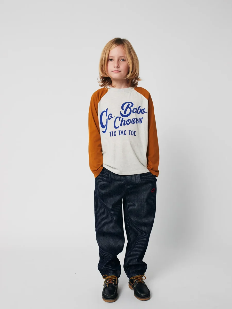 Bobo Choses Longsleeve Go Bobo Ranglan Sleeves Brown - obrazek 3