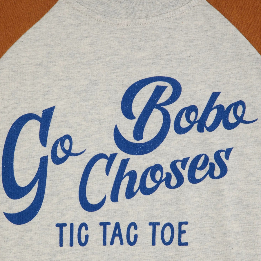 Bobo Choses Longsleeve Go Bobo Ranglan Sleeves Brown - obrazek 2