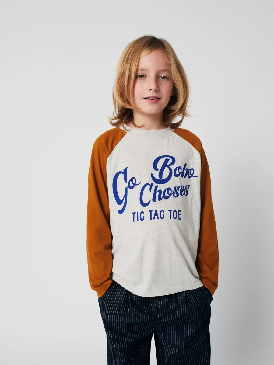 Bobo Choses Longsleeve Go Bobo Ranglan Sleeves Brown - obrazek 5