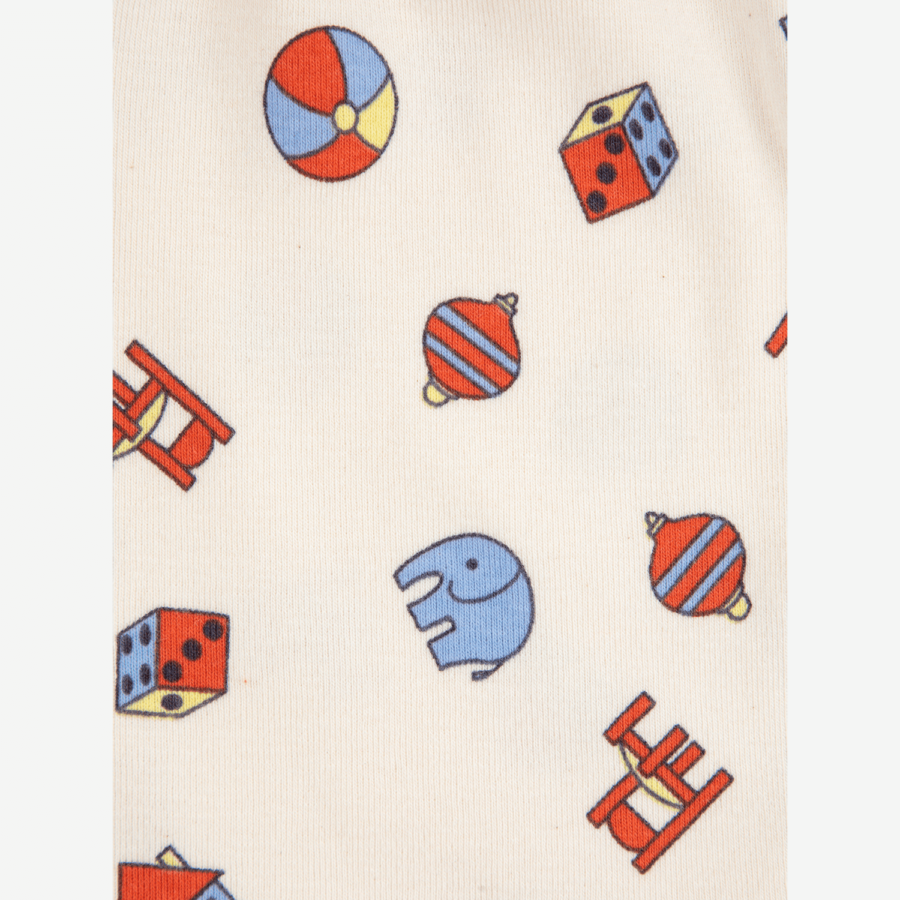 Bobo Choses Legginsy Toys All Over Ze Stópkami Off White - obrazek 2