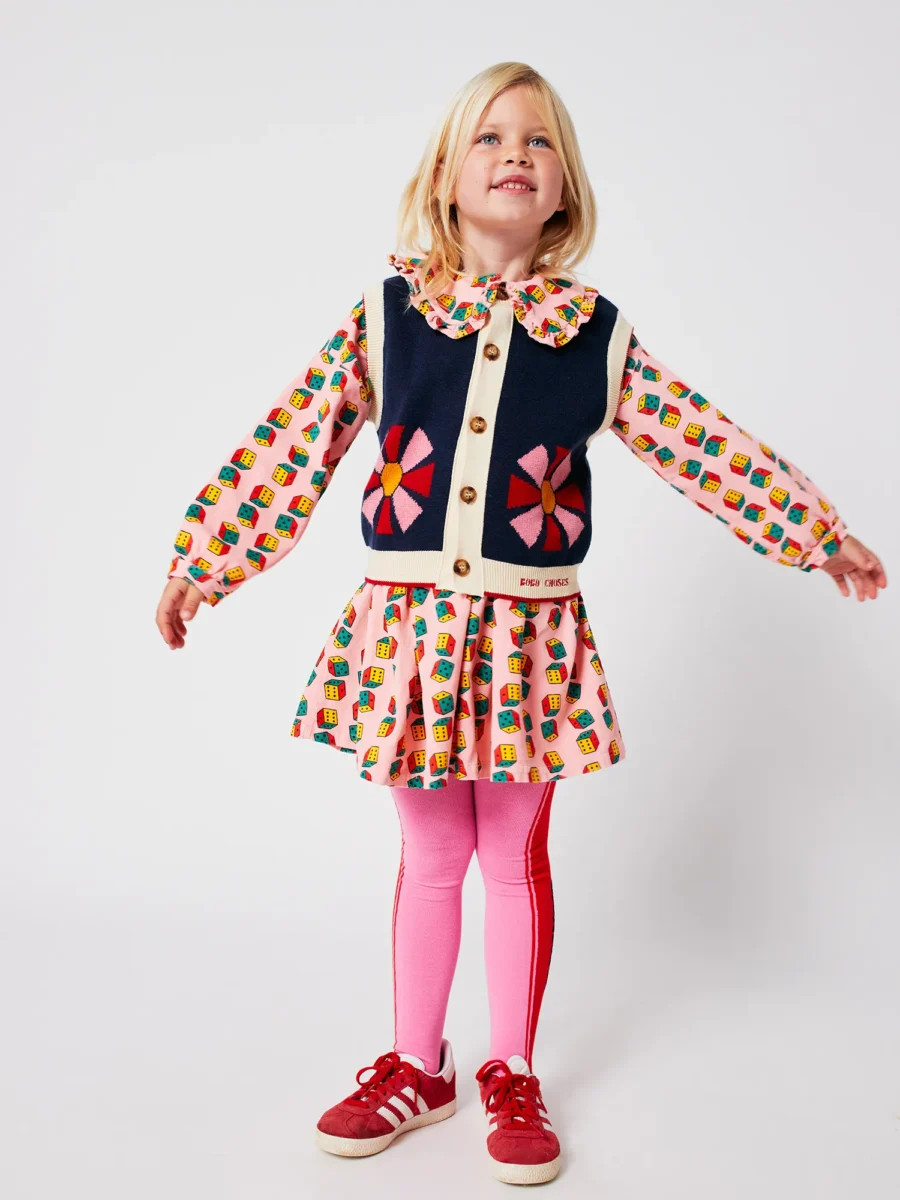 Bobo Choses Rajstopy Color Block Pink - obrazek 3