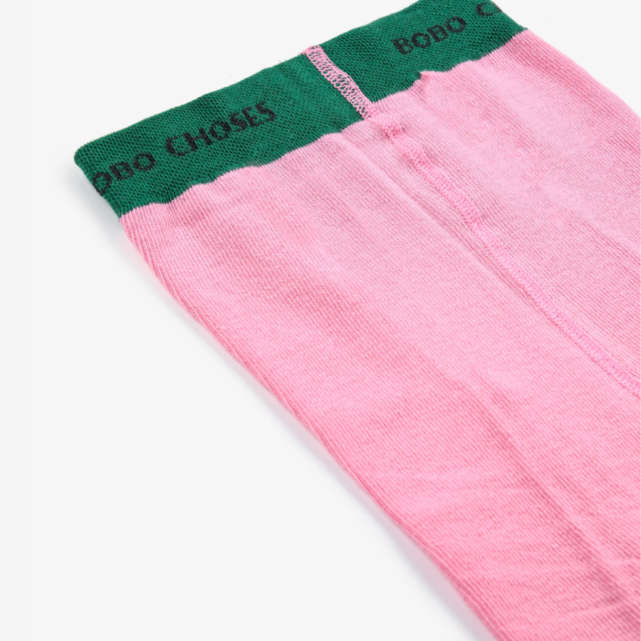 Bobo Choses Rajstopy Color Block Pink - obrazek 2