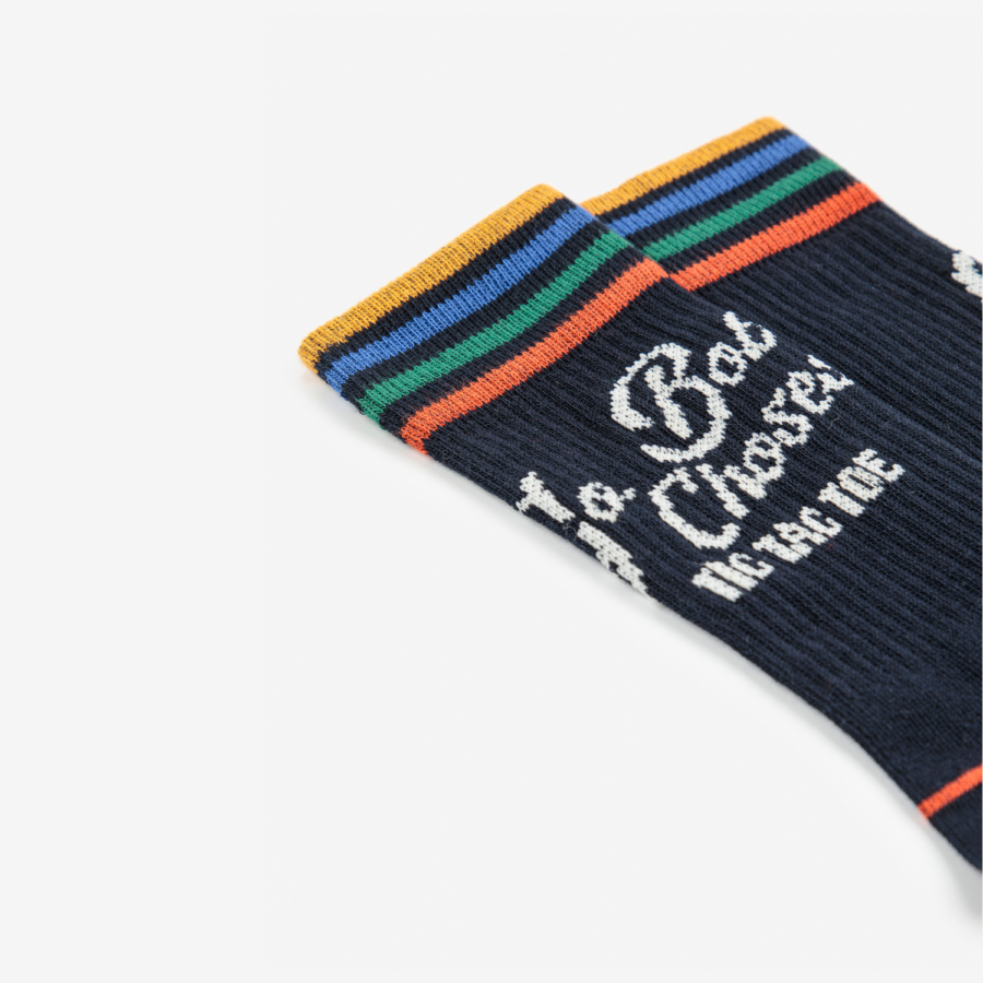 Bobo Choses Skarpetki Go Bobo Navy Long Midnight Blue - obrazek 2
