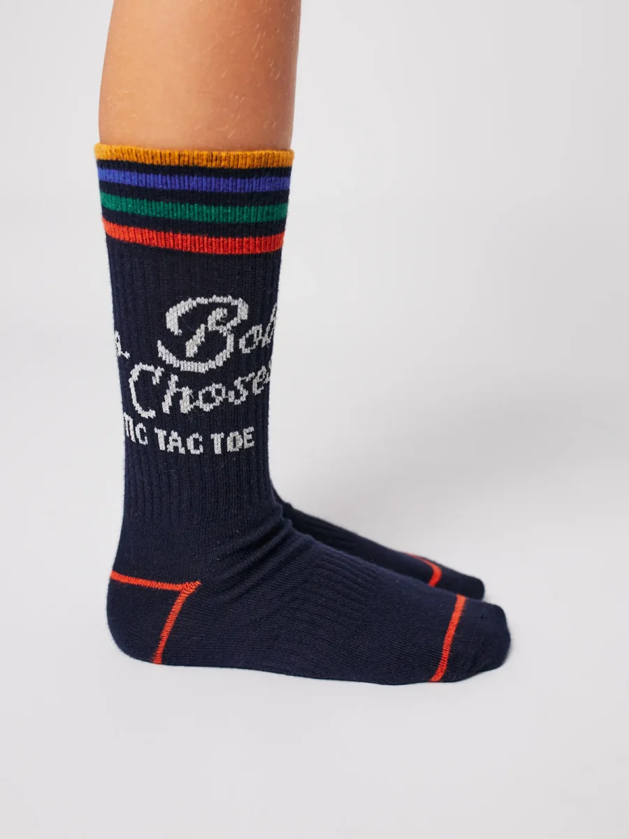 Bobo Choses Skarpetki Go Bobo Navy Long Midnight Blue - obrazek 3