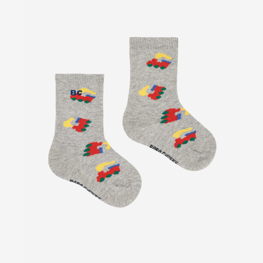 Bobo Choses Skarpetki Baby Bobo Choo Choo All Over Long Light Heather
