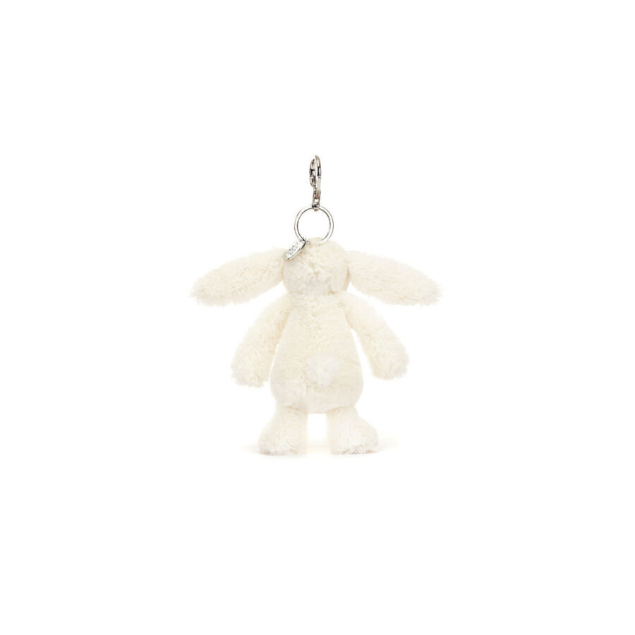 Jellycat Breloczek Króliczek z Kwiecistymi Uszami Kremowy „Berry” 18 cm - obrazek 3