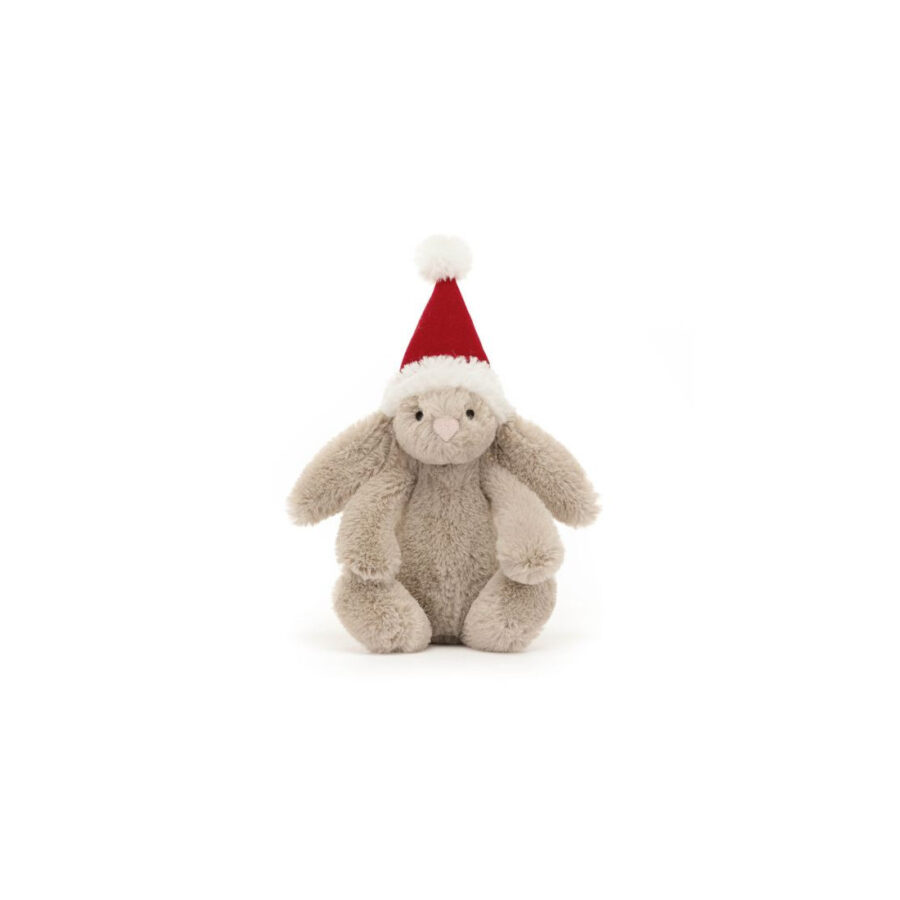 Jellycat Króliczek w Czapce Mikołaja Zawieszka 13 cm - obrazek 4