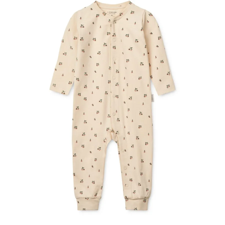 Liewood Rampers/Piżama Birk Printed Peach mini / Sea shell