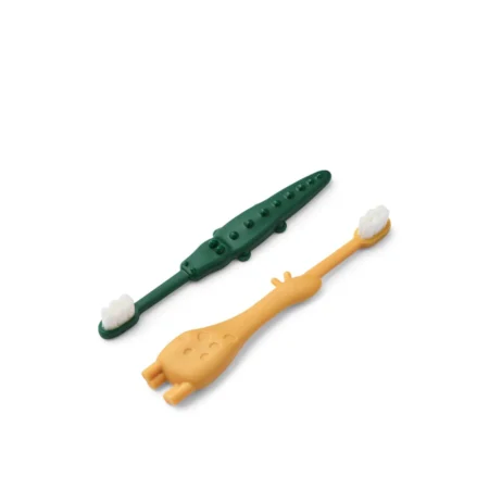 Liewood Zestaw 2-Pak Szczoteczek Do Zębów Fabio Yellow mellow / Garden Green