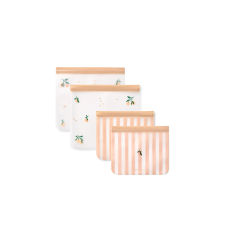 Liewood Zestaw Wielorazowych Woreczków Rebus Peach / Sea shell 4-Pak