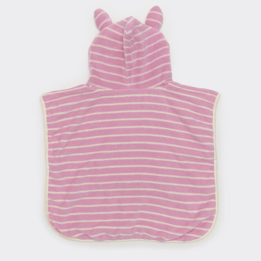 Sunnylife Dziecięcy ręcznik z kapturem Cotton Candy Pink Stripe - obrazek 2