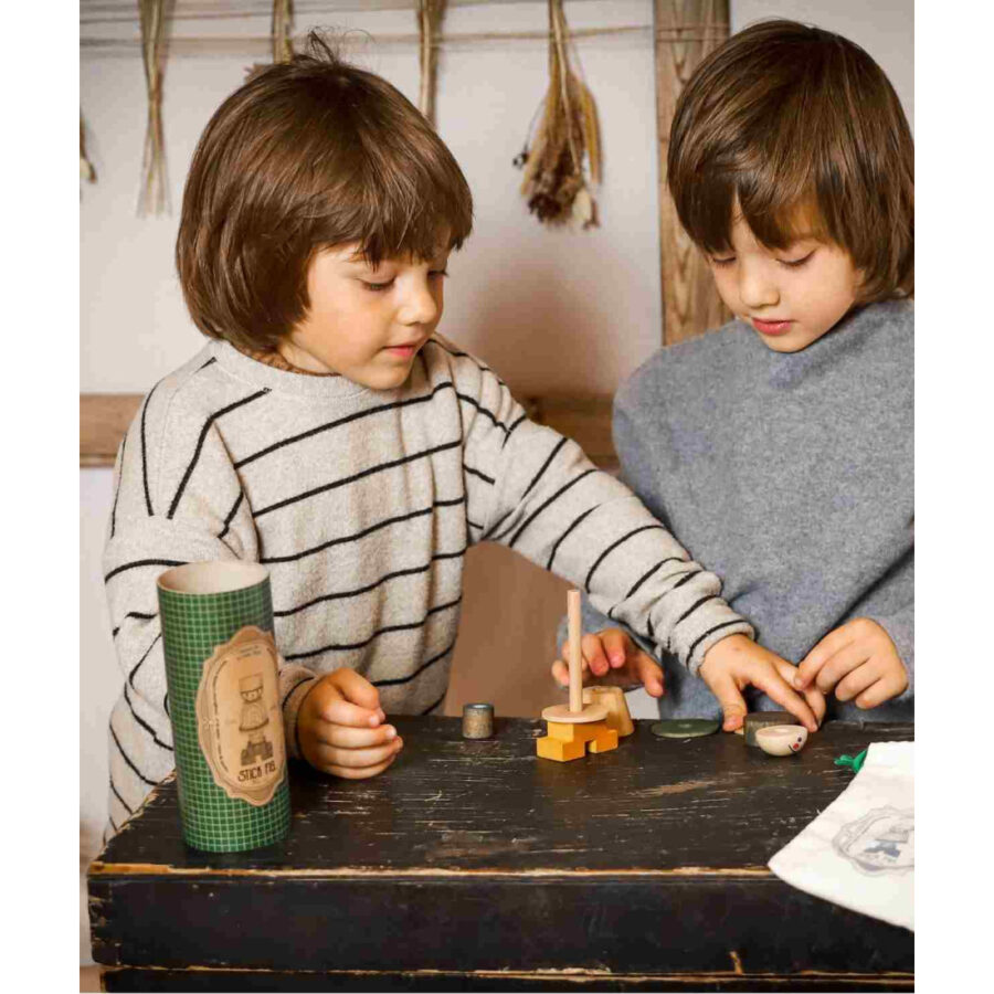 Wooden Story Układanka LALA Stick Fig No.05 – Kolorowa - obrazek 4