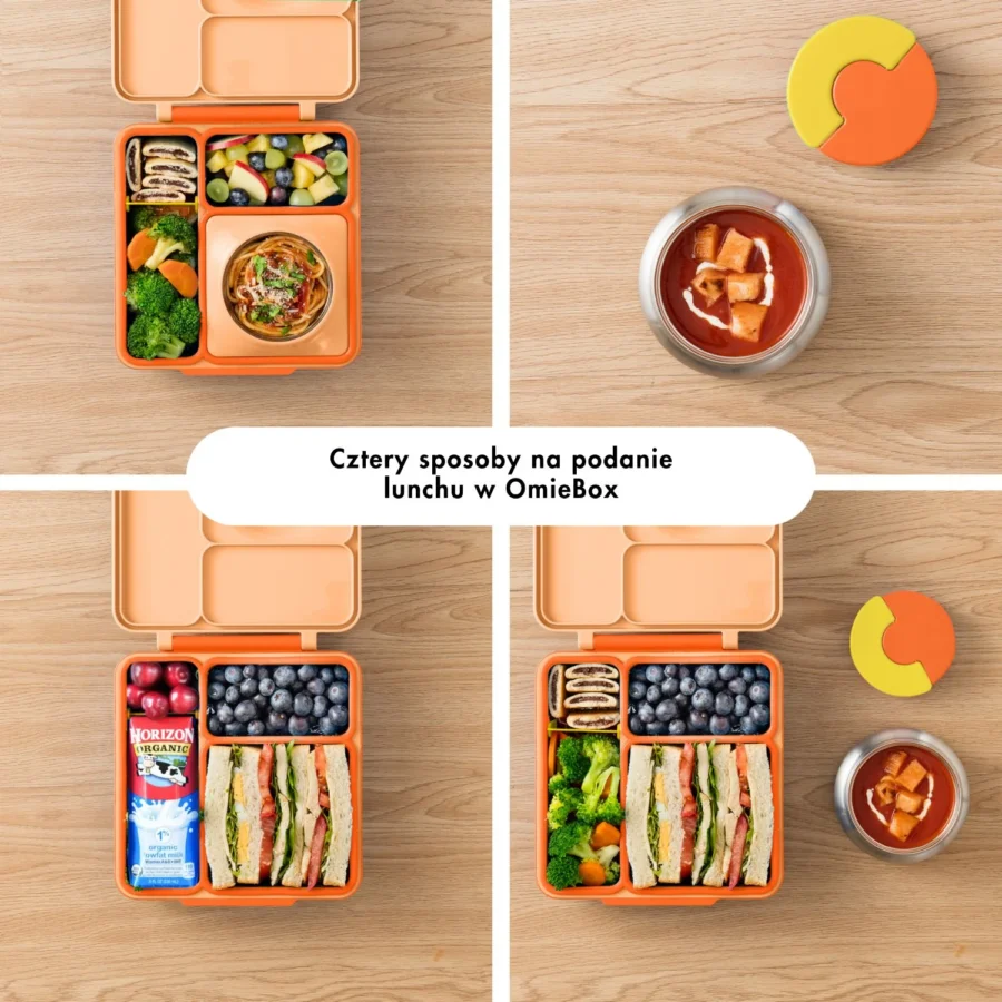 Omie Omiebox Lunch Box Z Termosem, Poppy Orange - obrazek 6