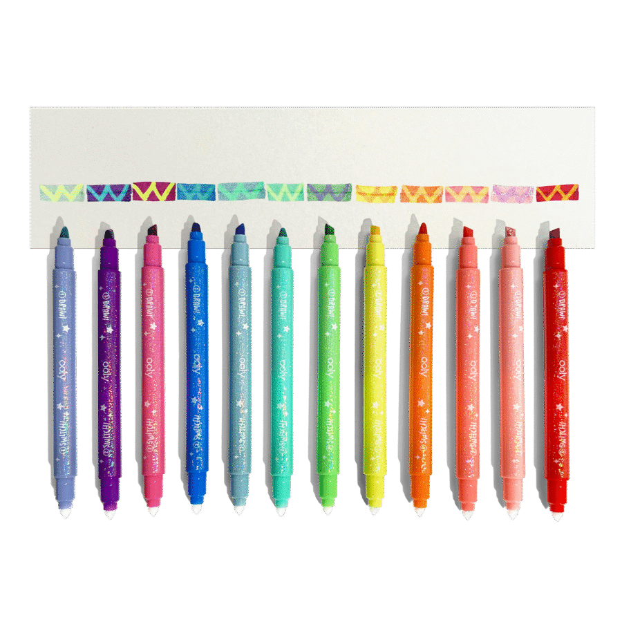 Ooly Flamastry Zmieniające Kolor, Brokatowe, Switch-Eroo Sparkle- zestaw 12 szt - obrazek 9