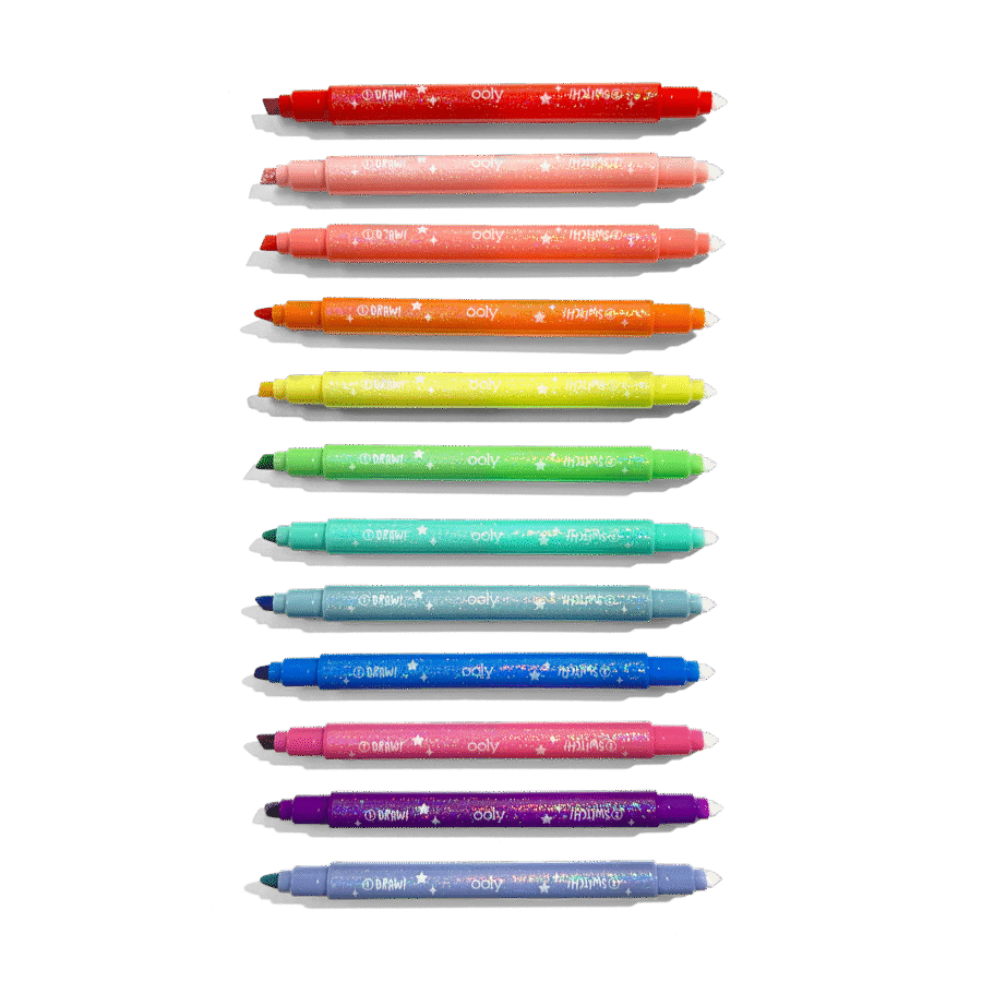 Ooly Flamastry Zmieniające Kolor, Brokatowe, Switch-Eroo Sparkle- zestaw 12 szt - obrazek 5