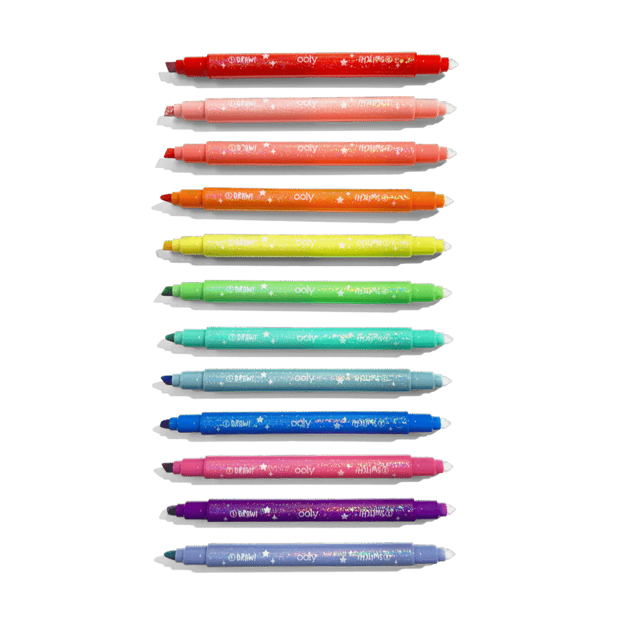Ooly Flamastry Zmieniające Kolor, Brokatowe, Switch-Eroo Sparkle- zestaw 12 szt - obrazek 5