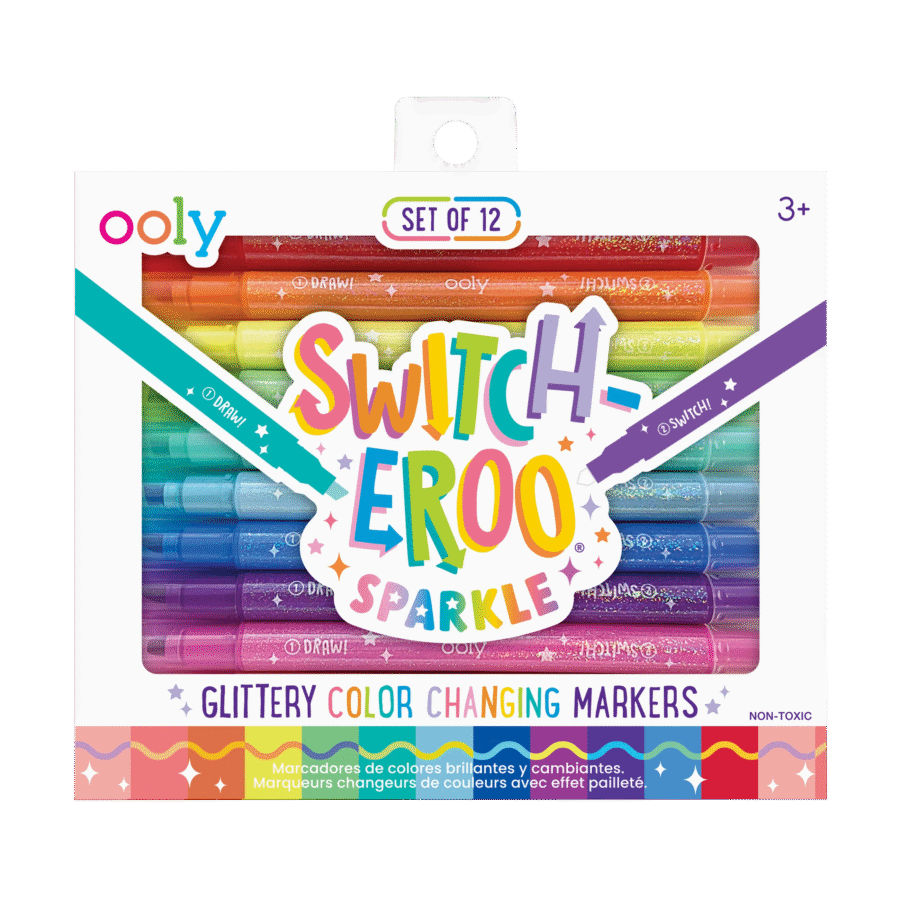 Ooly Flamastry Zmieniające Kolor, Brokatowe, Switch-Eroo Sparkle- zestaw 12 szt