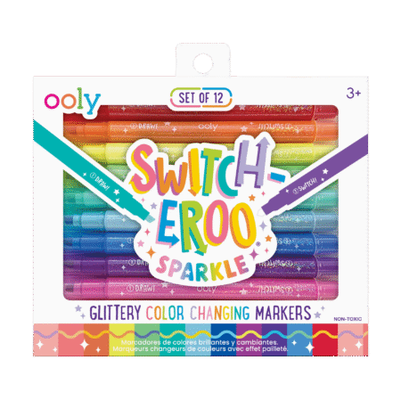 Ooly Flamastry Zmieniające Kolor, Brokatowe, Switch-Eroo Sparkle- zestaw 12 szt