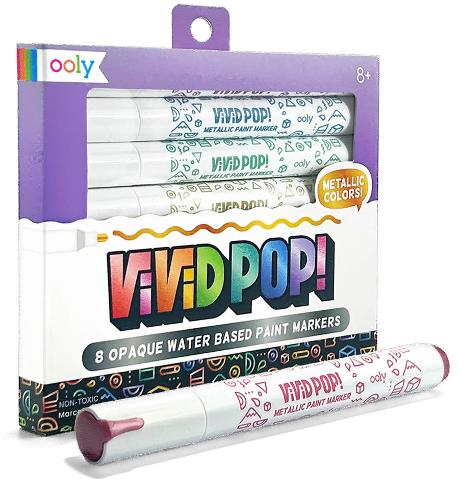 Ooly Markery Akrylowe Vivid Pop!! Metaliczne Kolory, zestaw 8 szt. - obrazek 2