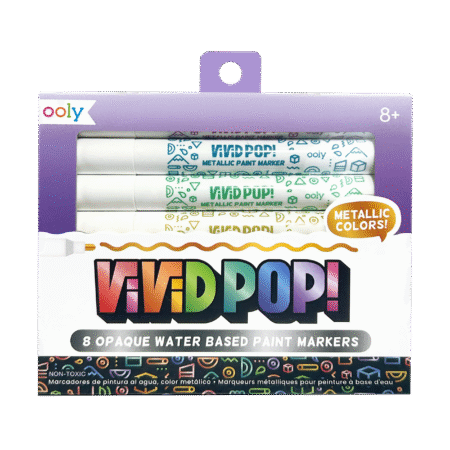 Ooly Markery Akrylowe Vivid Pop!! Metaliczne Kolory, zestaw 8 szt.