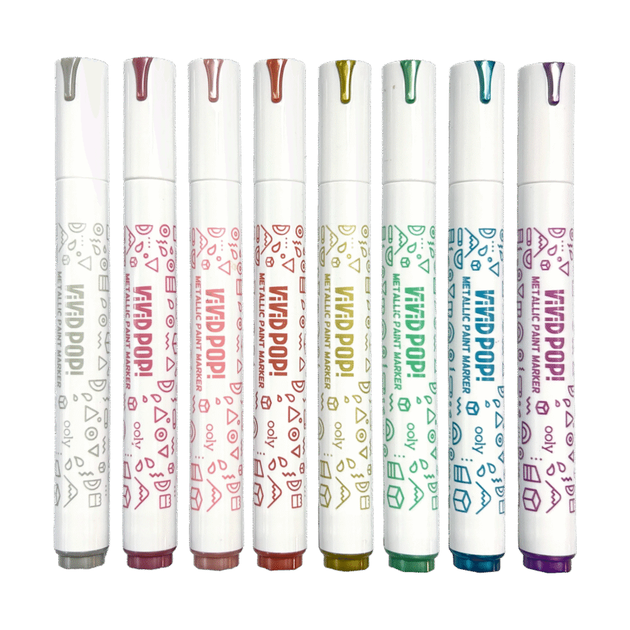 Ooly Markery Akrylowe Vivid Pop!! Metaliczne Kolory, zestaw 8 szt. - obrazek 3