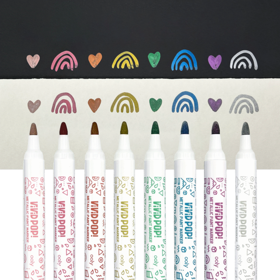 Ooly Markery Akrylowe Vivid Pop!! Metaliczne Kolory, zestaw 8 szt. - obrazek 4